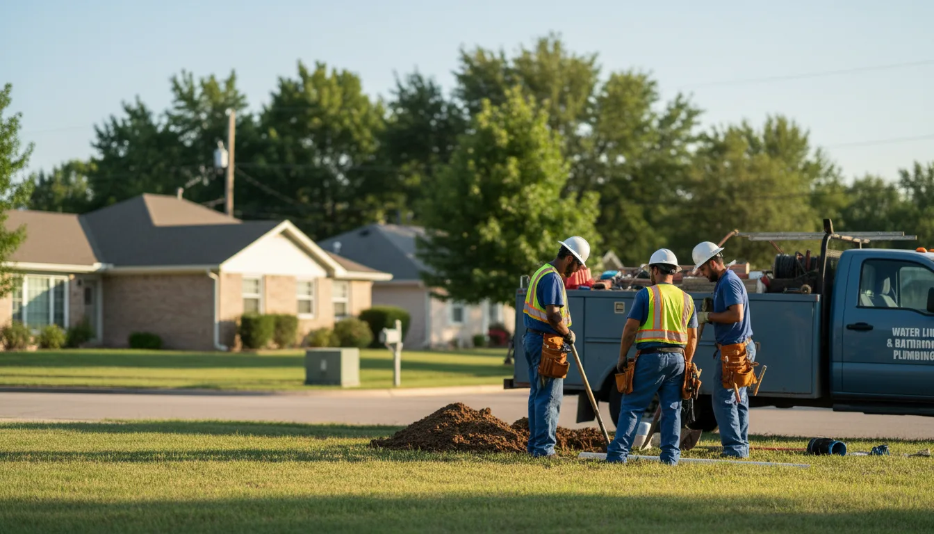 Residential water line and bathroom plumbing service in Refugio, TX